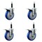 Service Caster 5'' Blue Poly Swivel 3/4'' Expanding Stem Caster Set Total Lock Brake, 4PK SCC-EXTTL20S514-PPUB-BLUE-34-4 - alternate 1